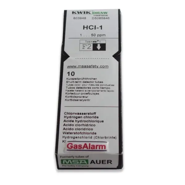 UNIPHOS Sulfur Dioxide Gas Detection Tubes, Range 100–4,000 ppm, 10/Box - D5085825