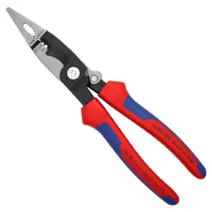 Knipex - 13 92 200 | Electrical Installation Pliers w/ Locking Lever | Multi-Component Handle | Black Atramentized - 200mm