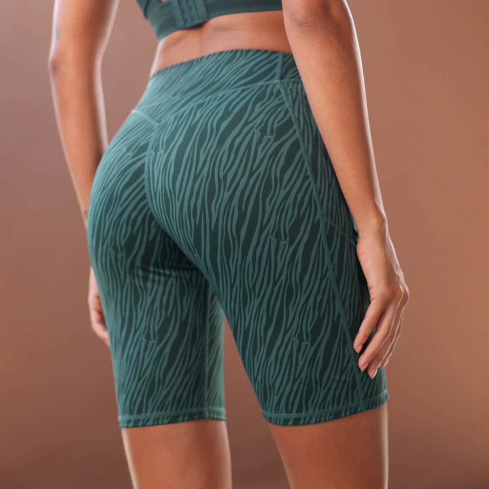 21-1.webp Core Wild Print Biker Shorts - Pine Grove S,M,L,XL - Image 1