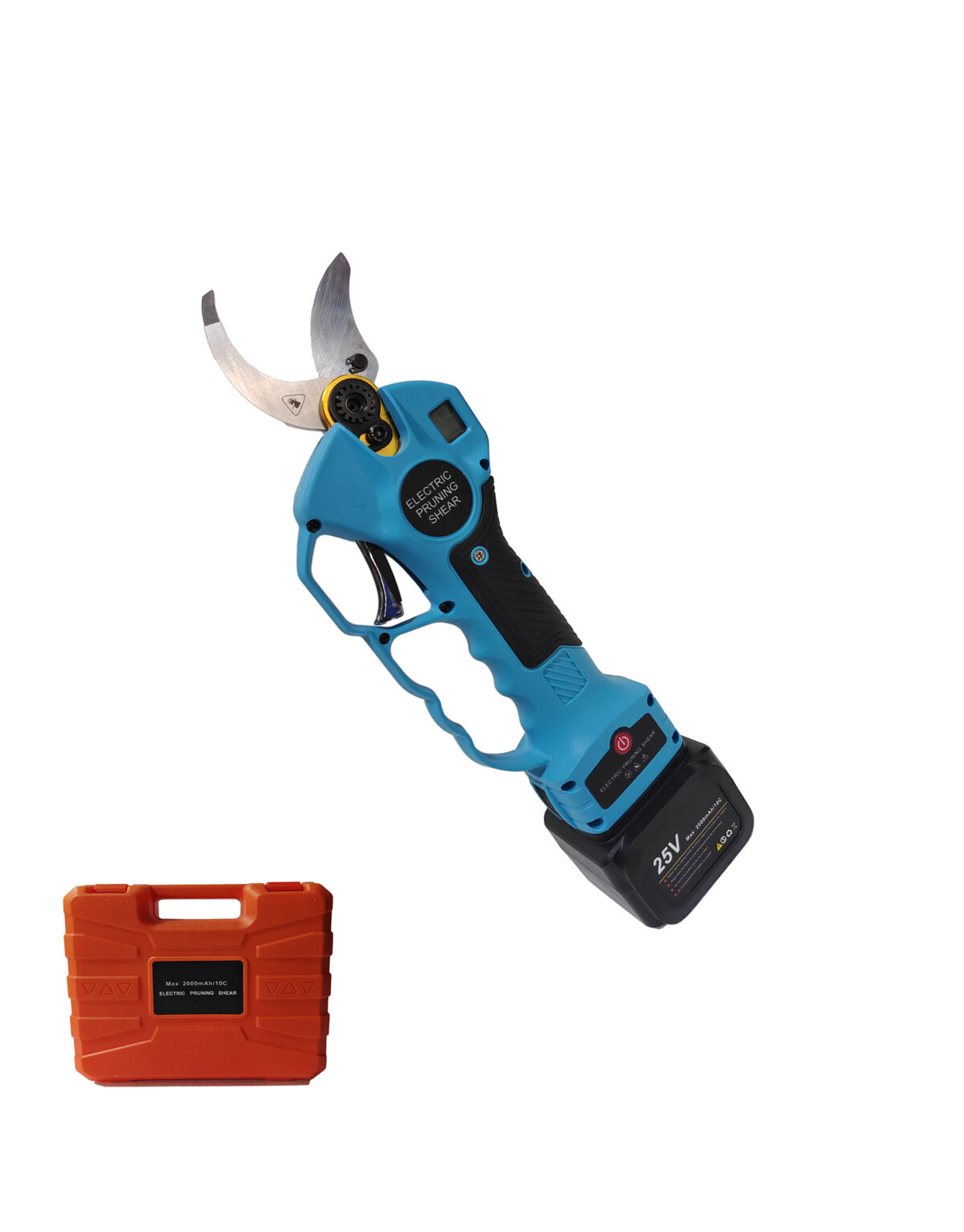 22-3.jpg Professional 40mm Electric Pruning Shears Scissor Sharp Blade Rechargeable Battery Safe Tree Branch Pruner Cutter Cordless Cutting Tool - Image 1