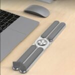 Powerology Adjustable Aluminium Alloy Portable and Foldable Laptop Stand - Silver - Image 3