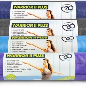 oga-Mad Unisex Adult Warrior II 6mm Yoga Mat - Light Blue, One Size