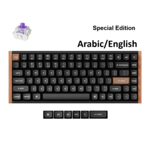 KeyChron K2 HE 75% Wireless Customizable Gaming Keyboard Mechanical Magnetic Switch, K2H-F1, Black – Special Edition (Arabic-English)
