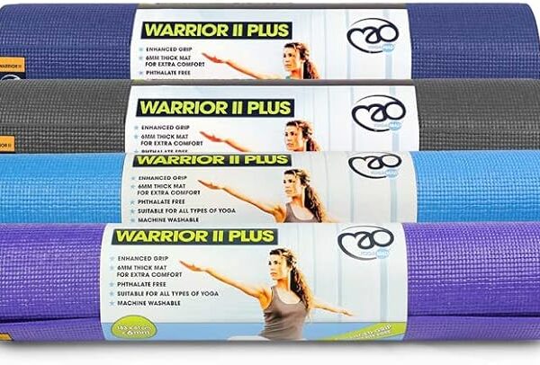 oga-Mad Unisex Adult Warrior II 6mm Yoga Mat - Light Blue, One Size