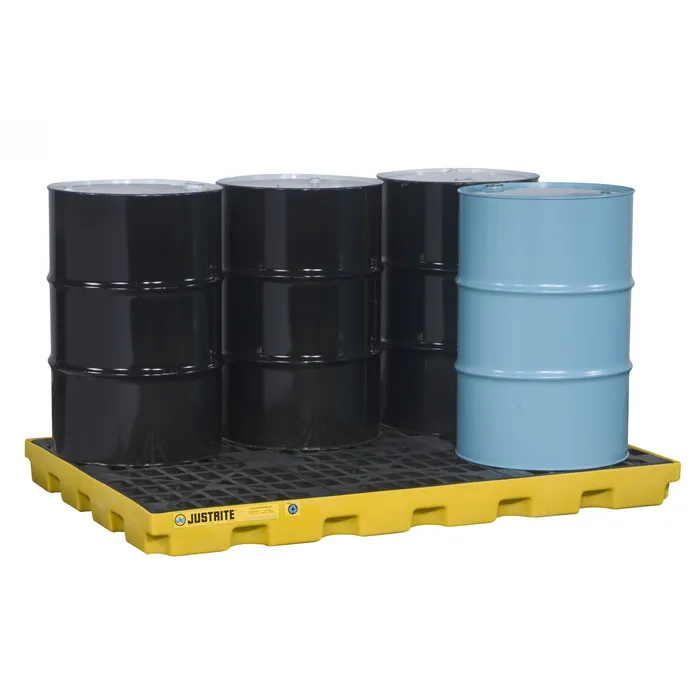 23-4-1.webp Justrite 6 Drum Accumulation Center Yellow Justrite 28658 - Image 1