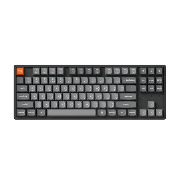 Keychron K8 Max QMK TKL Wireless RGB Mechanical Gaming Keyboard (Keychron Super Red Switch) (English/Arabic Layout) - Black