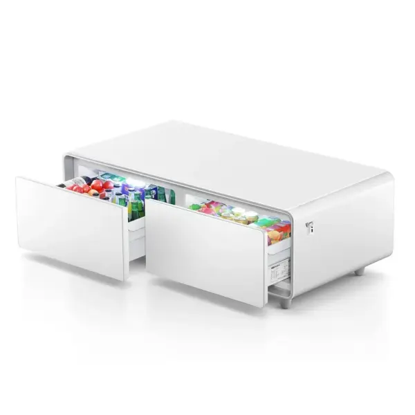 Gamvity Newest Luxury Pro Version Smart Coffee Table 135l Refrigerator (Tb135) - Pure White