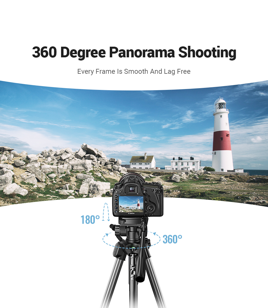 25gf-3.jpg UGREEN Professional Tripod for Phone & Camera – Adjustable & Portable - Image 1