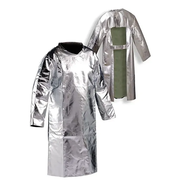 27-1-1.webp JUTEC Heat protection Frontal Coat, Back Open, Made of Preox-Aramid Fabric (KA-2), Aluminized - HSFM130KA-2 - Image 1