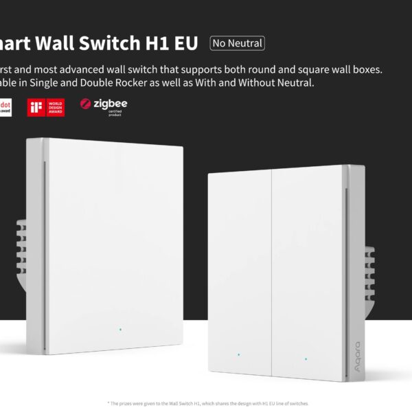 AQARA Smart Wall Switch (No Neutral, Single Rocker)