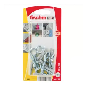 FISHCHER BLISTER S-5 HCK PLUG + EYE HOOK 10PCS