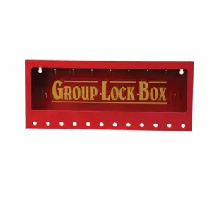 BRADY Group Lockout Boxes - Wall Mount, Steel Material, 12 Max Padlocks