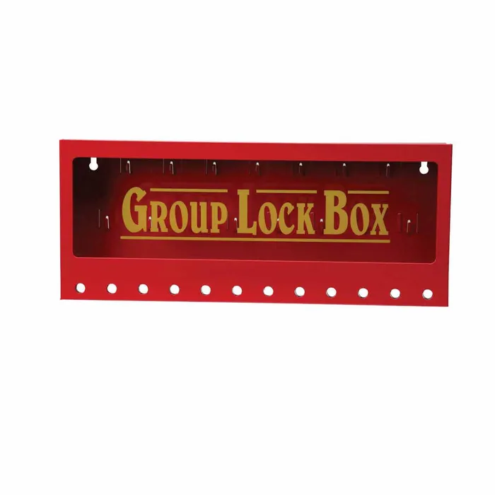 28-4-1.webp BRADY Group Lockout Boxes - Wall Mount, Steel Material, 12 Max Padlocks - Image 1
