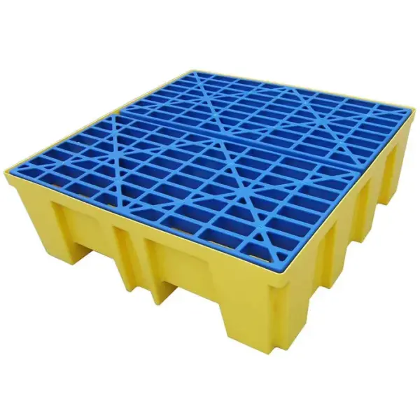 BRADY SC-DP4 Spill Pallet - 128.9 gal Load Capacity, Forkliftable