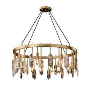 CHANDELIER DESROCH MULTIPLE PENDANTS 3000K COPPER COLOR LUMINAIRES 40W