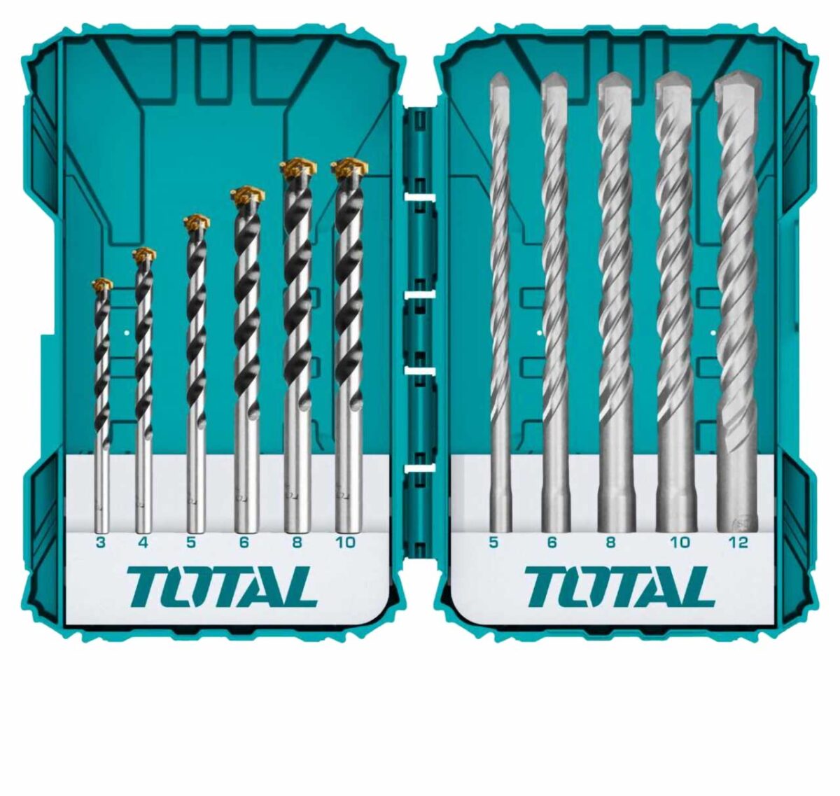 3-1-3.jpg TOTAL 11 Pcs Concrete and Hammer Drill Bits Set - Image 1