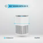 Powerology Smart Air Purifier Eliminate Odor & Smoke - White - Image 2
