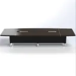 Linea Uno Curved Conference Table W4000 x D1400 x H750mm Meeting & Conference - Image 3