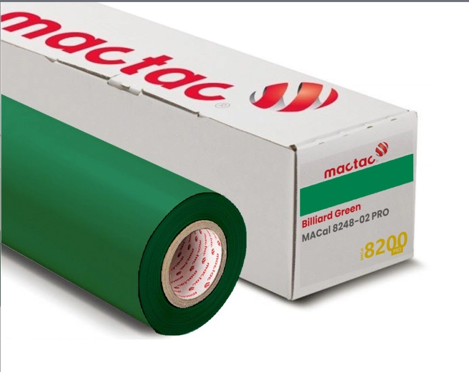 3-31.jpg Mactac MACal 8248-02 PRO Billiard Green – Monomeric Film for Indoor & Outdoor Use - Image 1