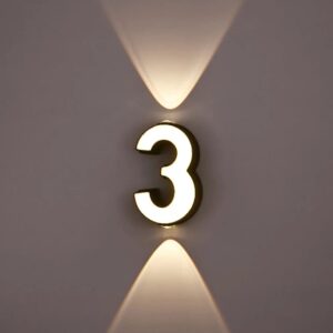7W LED Wall Lamp Digit Number Indoor amp Outdoor IP65 Waterproof Modern Minimalism Style