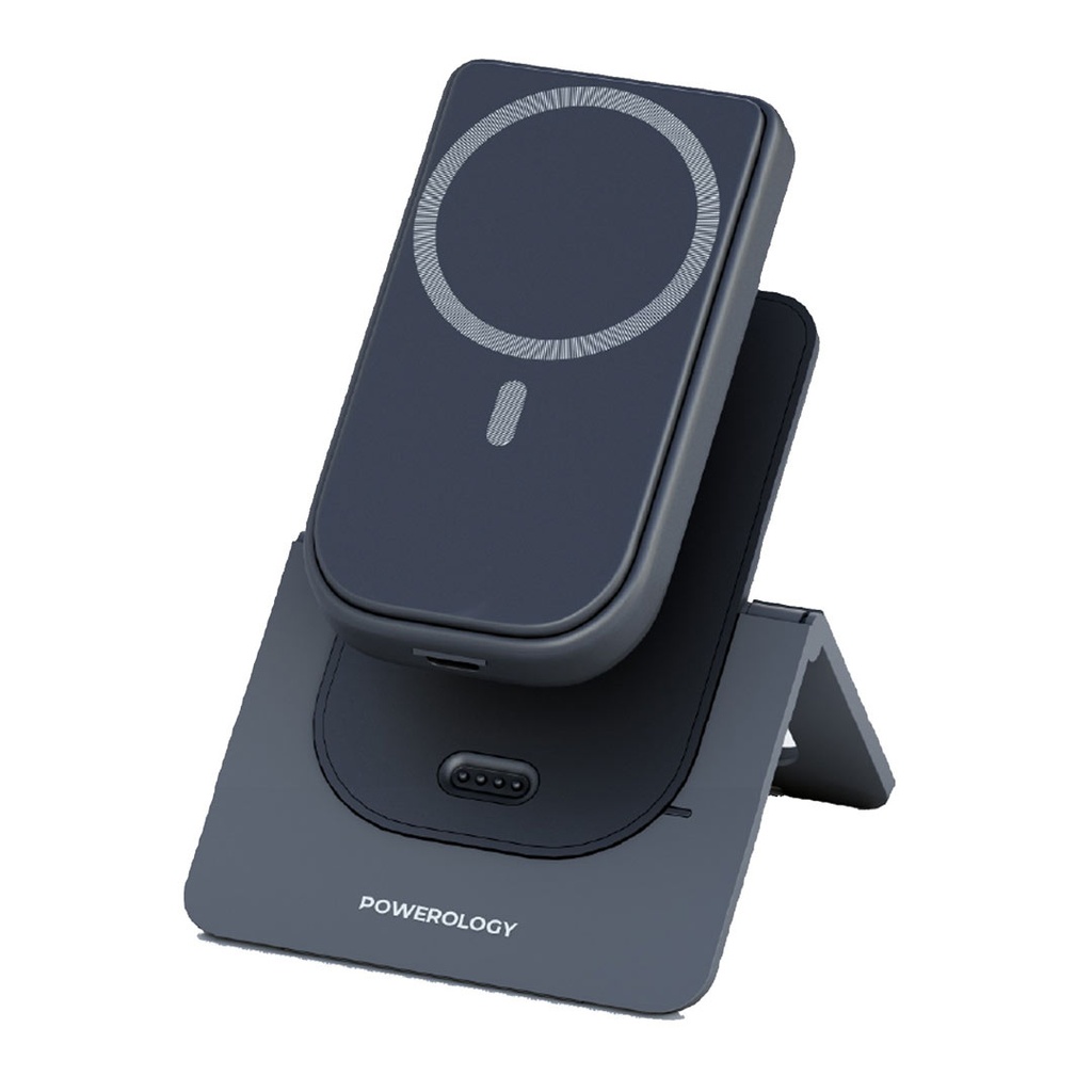 3-8-2.jpg Powerology MagSafe COMBO POWER BANK + CHARGING STAND 10000mAh - Image 1