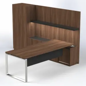 Elite Presidential Desk with Wall Unit W2200 x D2900 x H1600mm Executive Desks