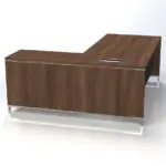 Linea Due with Open Shelf Return W1800 x D1800 x H750mm Executive Desks - Image 2