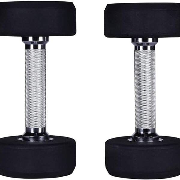 BU Round Rubber Dumbbells Pair 12 Kg