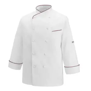 EGOCHEF S R L CHEFJACKET GERARD BORDEAUX PIPING COT.100%