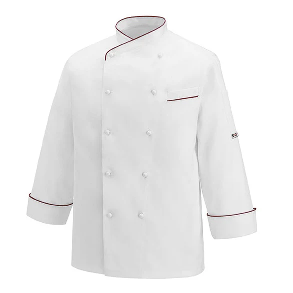 33-1-2.webp EGOCHEF S R L CHEFJACKET GERARD BORDEAUX PIPING COT.100% - Image 1