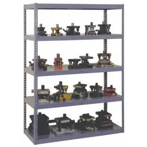 TENNSCO Boltless Shelving: Standalone, Extra-Heavy-Duty, 36 in x 18 in, 72 in Overall Ht, 5 Shelves, 8CJK3 - Model RXHS-361872 MED GR