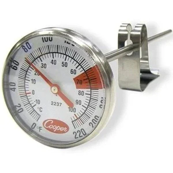 37-8.webp Atkin Thermometers COOPER-ATKINS 2237-04C-8 1.75 DIAL ESPRESSO/MILK FROTHING CELSIUS THERMOMETER - Image 1