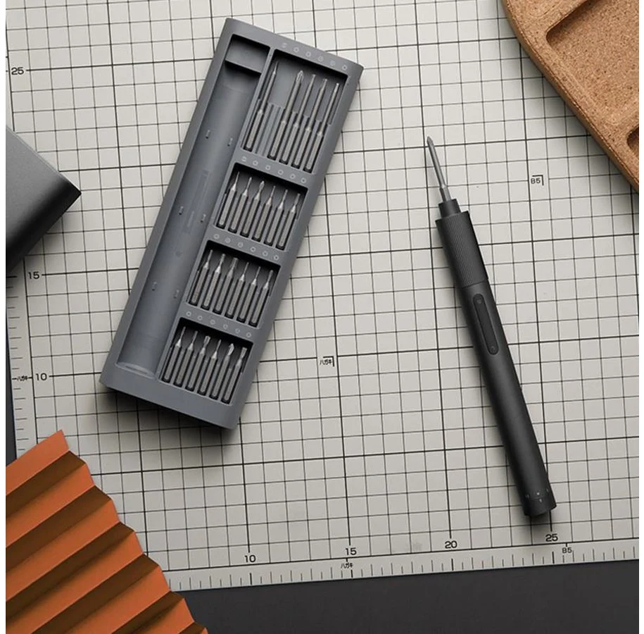 37j.webp Xiaomi Electric Precision Screwdriver (Gray) – USB-C, LED Light, Precision Bits - Image 1
