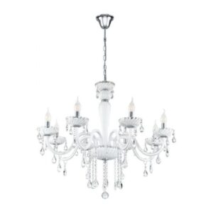 CHANDELIER EGLO HL 8 E14 WEISS CARPENTO