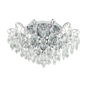 CHANDELIER EGLO E14 CHROM KRISTALL FENOULLET CRYSTAL DESIGN