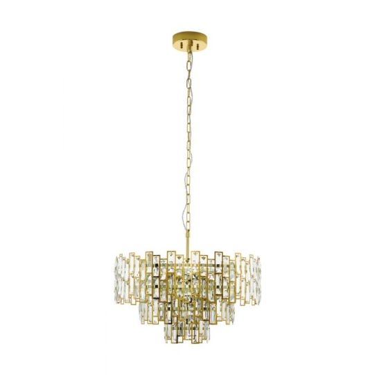 39613_100_00_v02.jpg CHANDELIER EGLO HL10 E14 630 MSKRISTALL CALMEILLES CRYSTAL DESIGN - Image 1