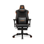 Cougar Armor Evo M Breathable PVC leather.5D Adjustable Armrest.Retractable Footrest.Magnetic Memory Foam Neck Pillow - Black/Orange