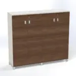 Linea Due Wall Cabinet W1600 x D420 x H1437mm Maryland Walnut B - Image 4