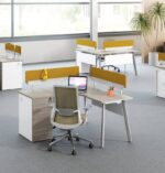 Nora L-Shaped Desk with Pedestal W1500 x D1500 x H750mm Workstations - Image 4