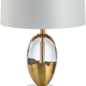 Desk Lamp Creative Table Lamps Glass Bedside Table Lamps with Fabric Lampshade Modern Nightstand Lamps for Home Office Cafe Restaurant Lamp