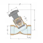 Double intake non stick valve F-F-F - Image 2