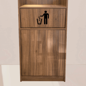 WOODEN TRASH BIN