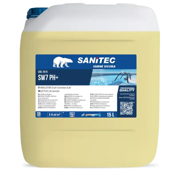 Senitec Swimming Pool Ph Plus/Ph Corrector Maintaining a correct ideal pH value of 7.2-7.4 with SW7-pH+
