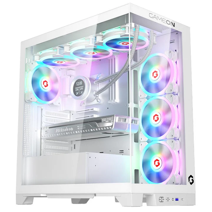5-12-1.webp GAMEON Emperor Arctic IV Series Mid Tower Gaming Case - White - Image 1