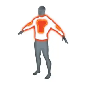 Thermal Insulated Long Sleeve Vest Double Layer - 4XL White