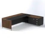 Linea Due with Credenza Return (Premium) Executive Desks - Image 4