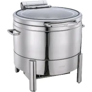 Golden Chafers ROUND LUXURY CHAFING DISH S/S STANDARD FRAME CAP. OF FOOD