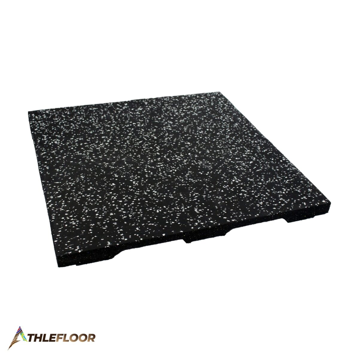 THLEFLOOR Rubber Tile Flooring Color Black with White - Image 1