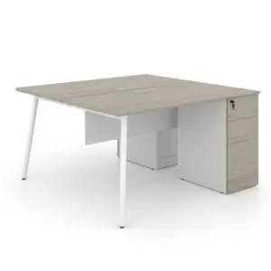 Nora Cluster of 2 with Fixed 3D Pedestal W1500 x D700 x H750mm Workstations