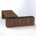 Elite Executive Desk with Credenza Return W1800 x D2100 x H750mm - Image 5